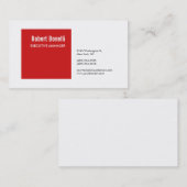 Minimalistische Plain Rood Wit Modern Mooi Visitekaartje (Voorkant / Achterkant)