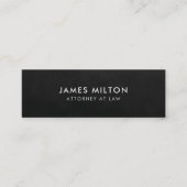 Minimalistische Plain Texture Zwart Licht Grijs At Mini Visitekaartje (Voorkant)