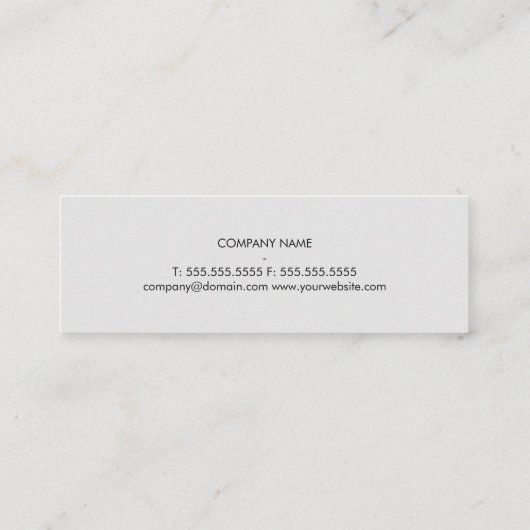 Minimalistische Plain Texture Zwart Licht Grijs At Mini Visitekaartje (Achterkant)