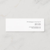 Minimalistische Plain White Moderne Notaris Loan A Mini Visitekaartje (Achterkant)