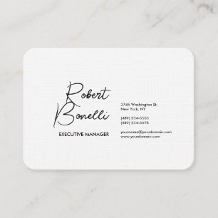 Minimalistische Plain Zwart & Wit Modern Mooi Linn Visitekaartje