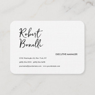 Minimalistische Plain Zwart & Wit Modern Mooi Linn Visitekaartje