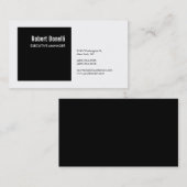 Minimalistische Plain Zwart & Wit Modern Mooi Visitekaartje (Voorkant / Achterkant)