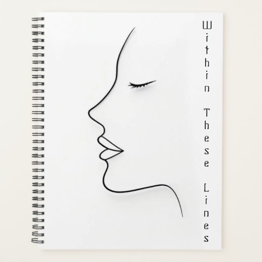 Minimalistische Planner met Continue Lijn Kunst (Voorkant)