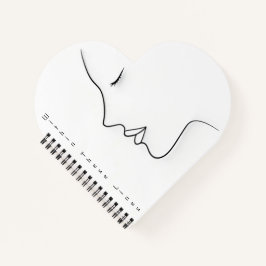 Minimalistische Planner met Continue Lijn Kunst Notitieboek