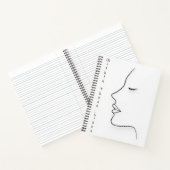 Minimalistische Planner met Continue Lijn Kunst Notitieboek (Binnen)