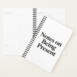 Minimalistische Planner "Notities over Aanwezig Zi