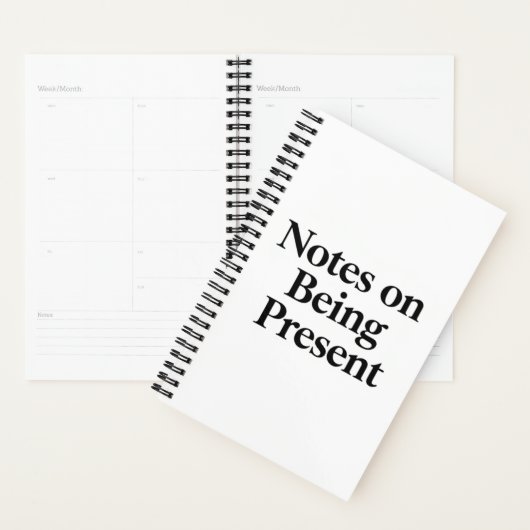 Minimalistische Planner "Notities over Aanwezig Zi (Display)