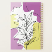 Minimalistische plannermap -Lijnkunst Bloemige not Planner (Achterkant)