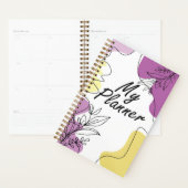 Minimalistische plannermap -Lijnkunst Bloemige not Planner (Display)