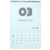 Minimalistische Planners Kalender (Mar 2026)