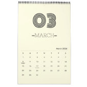 Minimalistische Planners Kalender (Mar 2026)
