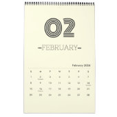 Minimalistische Planners Kalender (Feb 2026)