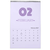 Minimalistische Planners Kalender (Feb 2027)