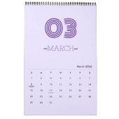 Minimalistische Planners Kalender (Mar 2026)