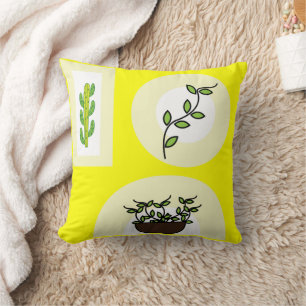 Minimalistische Plant Kunst Worp Kussen