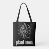 Minimalistische Plant Moeder Monstera Blad Tote Bag (Achterkant)