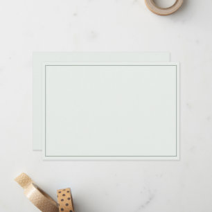 Minimalistische platte notitiekaart met rand notitiekaartje