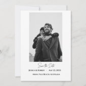 Minimalistische platte Save The Date kaart (Voorkant)
