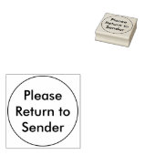 Minimalistische "Please return to sender" Rubberst Rubberstempel (Gestempeld)