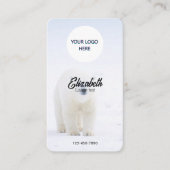 Minimalistische Polar Beer Visitekaartjes – (Voorkant)