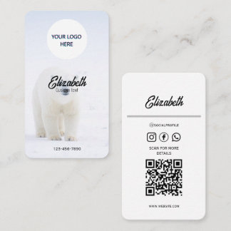 Minimalistische Polar Beer Visitekaartjes –
