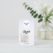 Minimalistische Polar Beer Visitekaartjes – (Staand voorkant)
