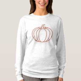 Minimalistische pompoen lijnkunst • Neon herfst gl T-shirt