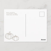 Minimalistische pompoenen Herfst Dankbaar Gezegend Briefkaart (Achterkant)