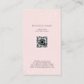 Minimalistische Poolse Nail Beauty Salon QR Code R Contactkaartje (Achterkant)