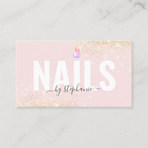 Minimalistische Poolse Nail Beauty Salon QR Code R Contactkaartje