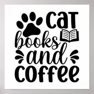 Minimalistische Pootafdruk & Boek Grafische Quote Poster