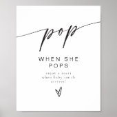Minimalistische Pop als ze Pop champagne gunst Poster (Voorkant)