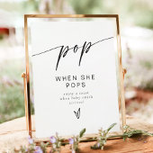 Minimalistische Pop als ze Pop champagne gunst Poster