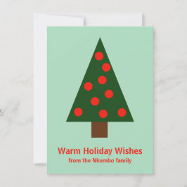 Minimalistische Pop Art Kerstboom Feestdagenkaart