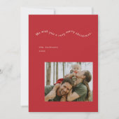 Minimalistische Pop Photocard Vakantie Kaart (Voorkant)