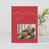 Minimalistische Pop Photocard Vakantie Kaart (Staand voorkant)