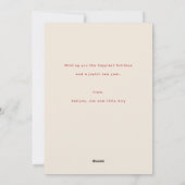 Minimalistische Pop Photocard Vakantie Kaart (Achterkant)