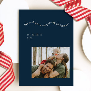 Minimalistische Pop Photocard Vakantie Kaart