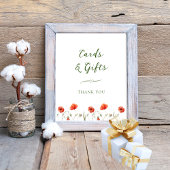 Minimalistische Poppies Kaarten & Cadeaus Trouwbor Poster