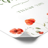 Minimalistische Poppies Kaarten & Cadeaus Trouwbor Poster (Hoek)
