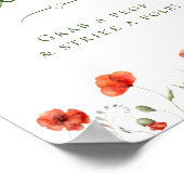 Minimalistische Poppies Photo Booth teken Poster (Hoek)