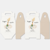 Minimalistische Poppin Bottles Champagne Baby show Bedankdoosjes (Ongevouwen)