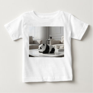 Minimalistische porseleinen panda op marmeren tafe