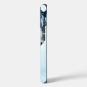 Minimalistische portret van zwart paard in galop Case-Mate iPhone case (Achterkant / Links)