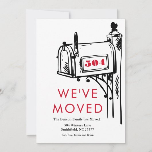 Minimalistische postbus Nieuw startpunt dat we heb Kaart (Voorkant)