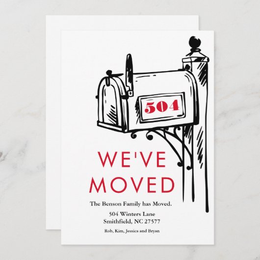 Minimalistische postbus Nieuw startpunt dat we heb Kaart (Voorkant / Achterkant)