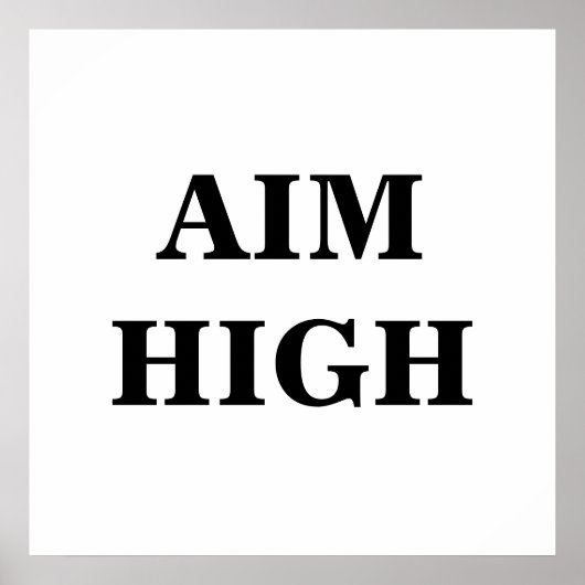 Minimalistische Poster met Hoge Doelen (Voorkant)