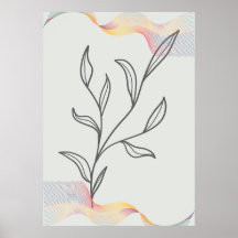 Minimalistische Poster met Lijnkunst