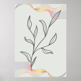 Minimalistische Poster Met Lijnkunst